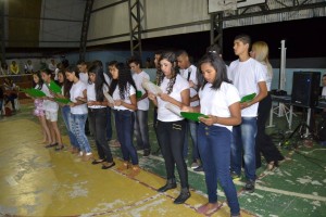 Centro Educacional de Barra do Choça, durante o lançamento do jornal Eco Teens. Crédito: José Amorim.